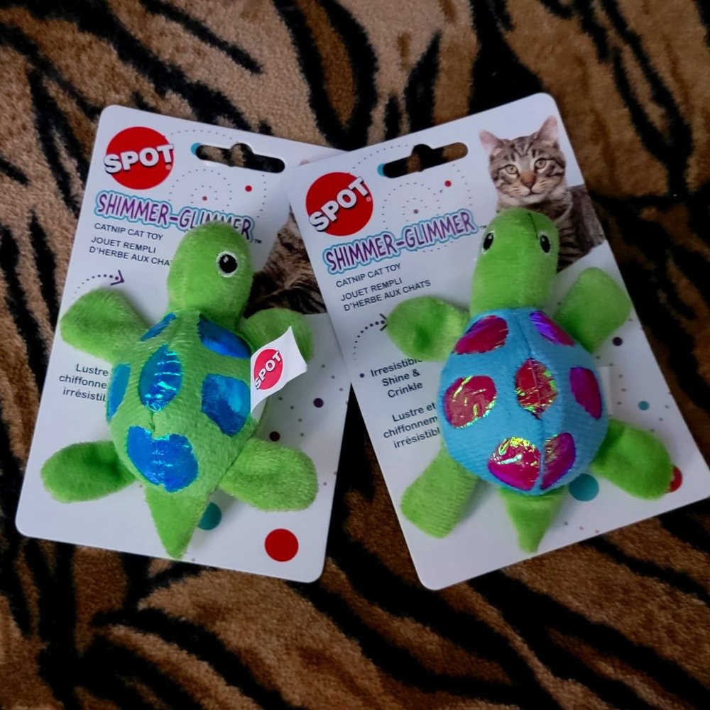 Spot Turtle Cat Kitten Toy catnip and crinkle sold ea. various colors New!